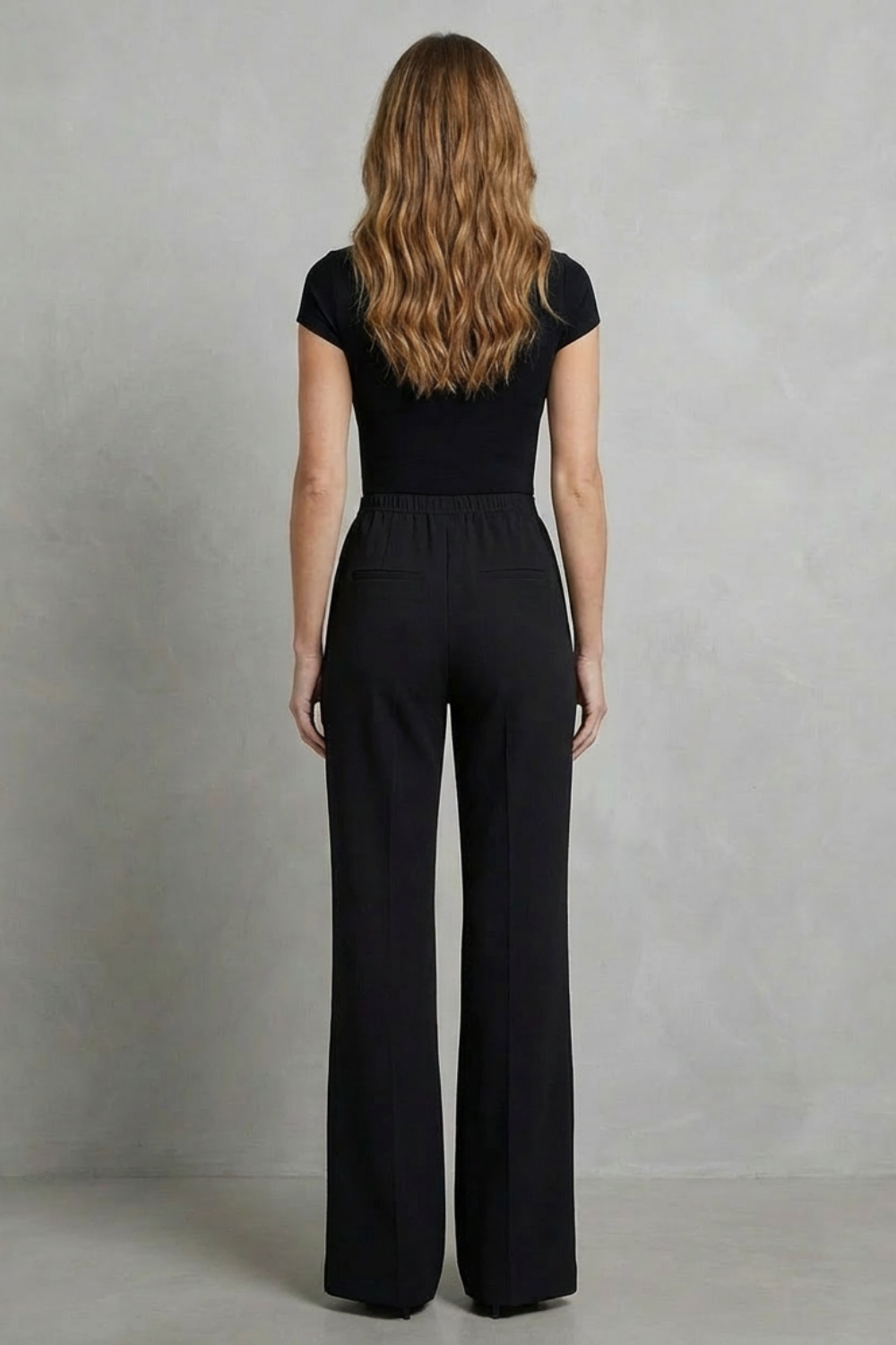 Kacob | Elastic Waist Wide Leg Trousers