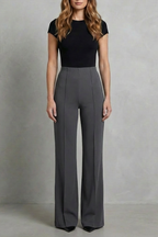 Kacob | Elastic Waist Wide Leg Trousers
