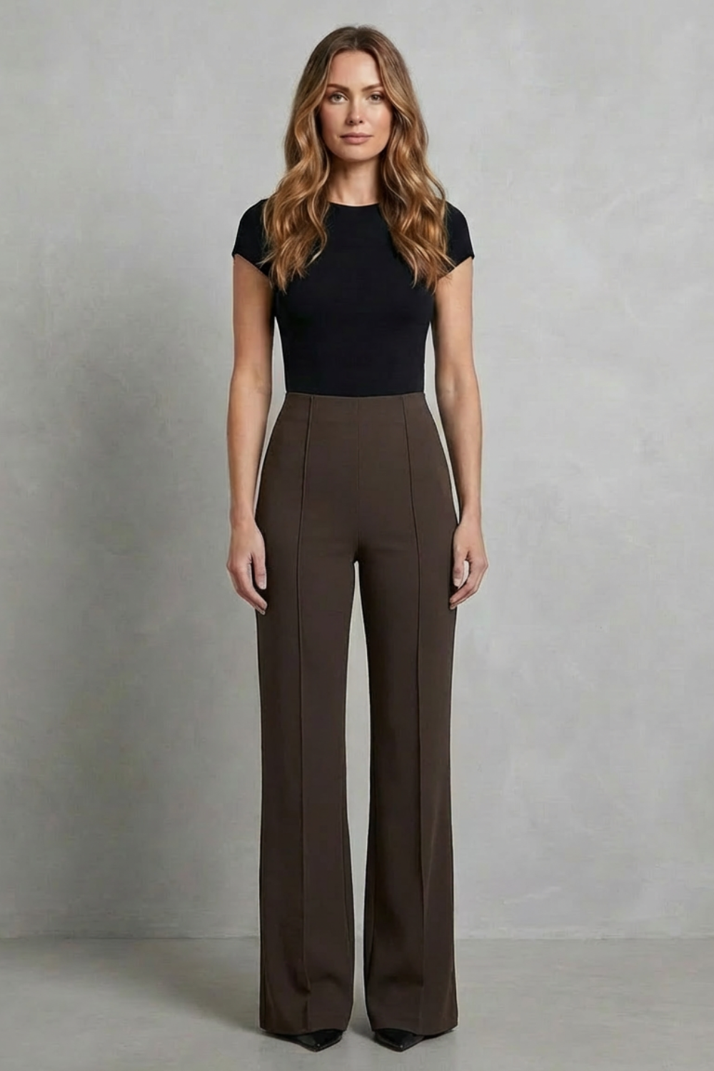 Kacob | Elastic Waist Wide Leg Trousers