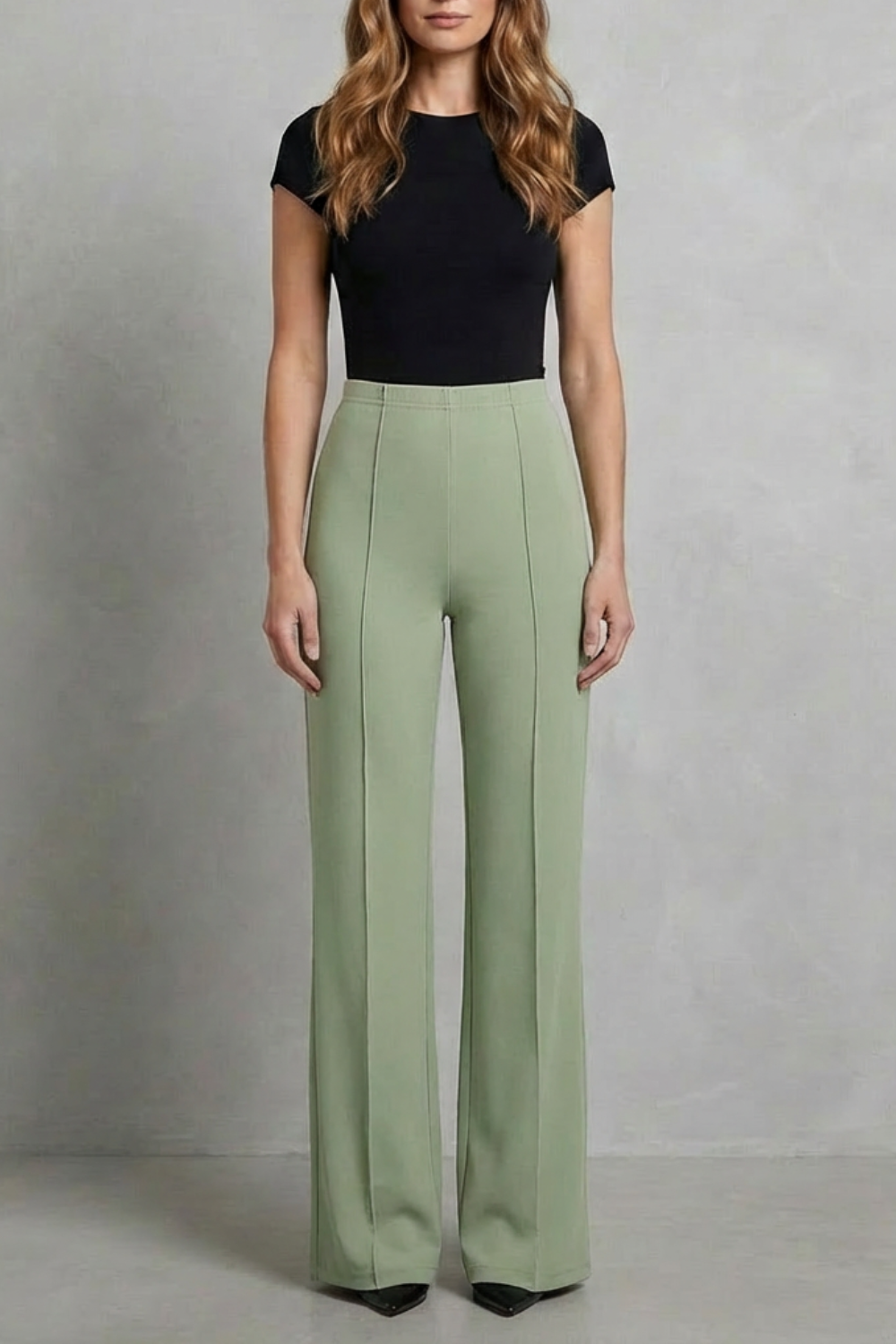 Kacob | Elastic Waist Wide Leg Trousers