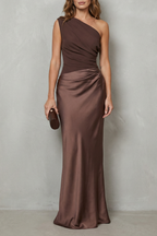 Kacob | One Shoulder Satin Maxi Dress