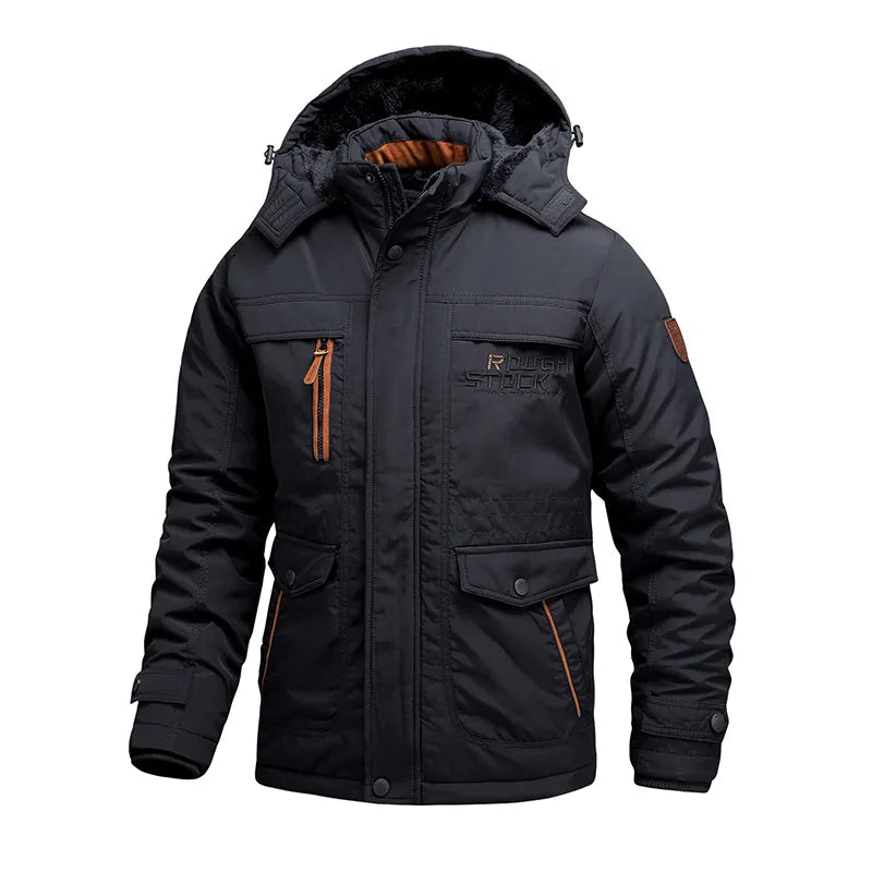Kacob | Men's Multi Pocket Fleece Lined Parka