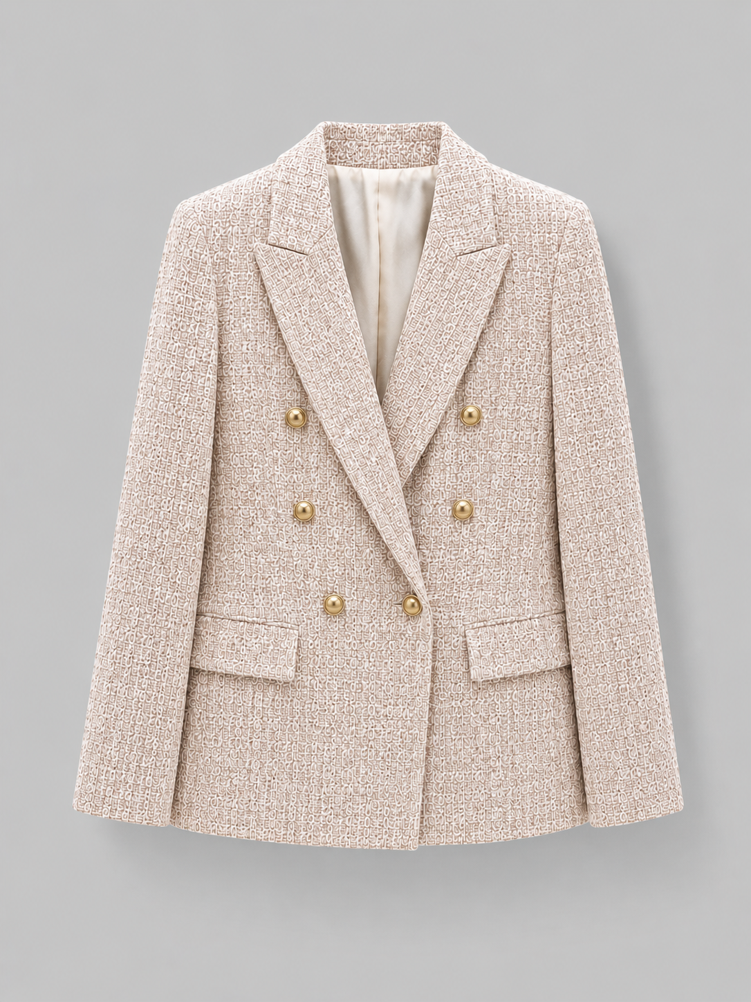 Kacob | Double-Breasted Tweed Blazer