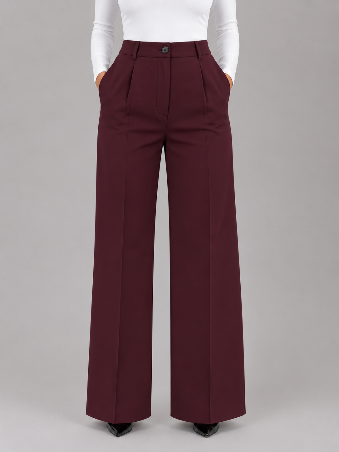 Kacob | High-Waisted Tailored Trousers