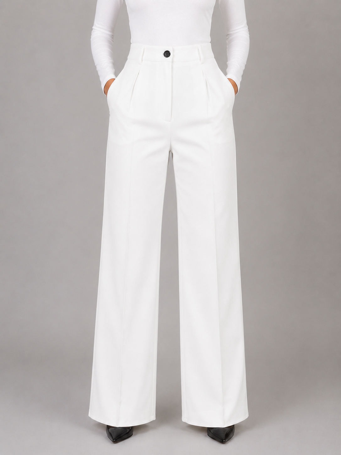 Kacob | High-Waisted Tailored Trousers