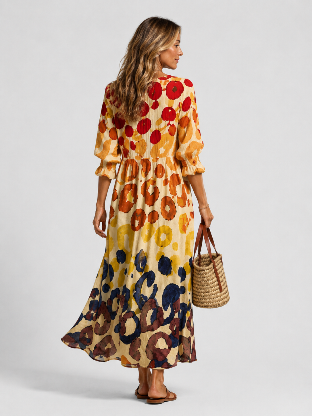 Kacob | Women's Printed Shirt Dress – Relaxed Fit Midi Beach Holiday Dress & Cover Up