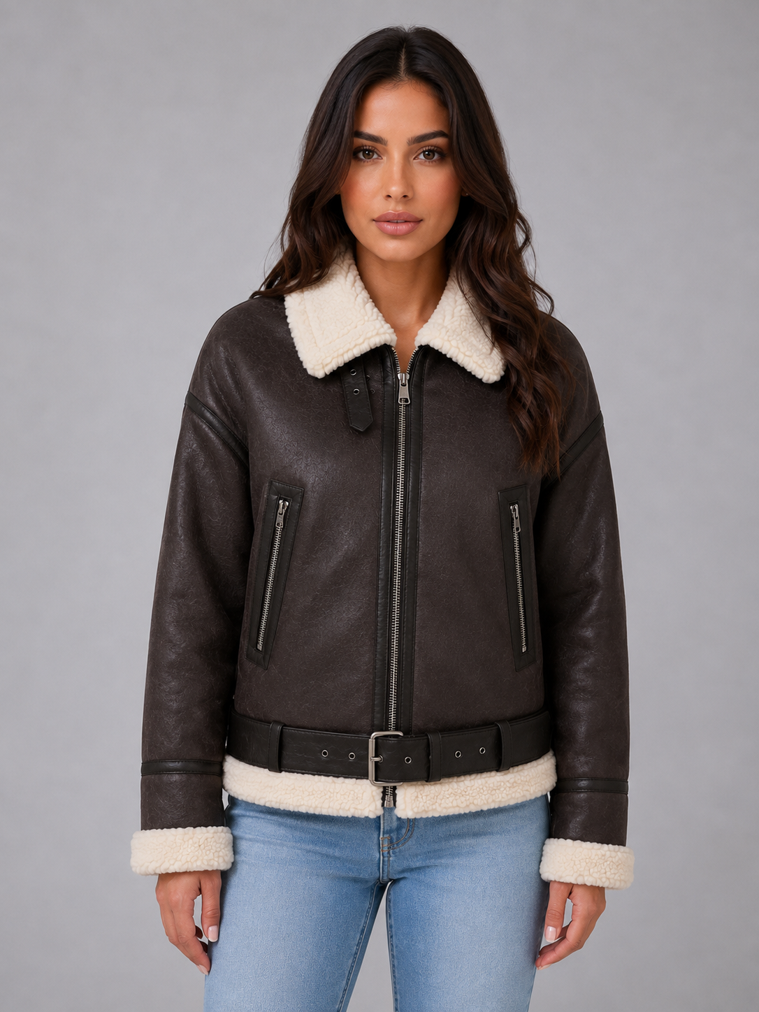 Kacob | Cropped Aviator Jacket