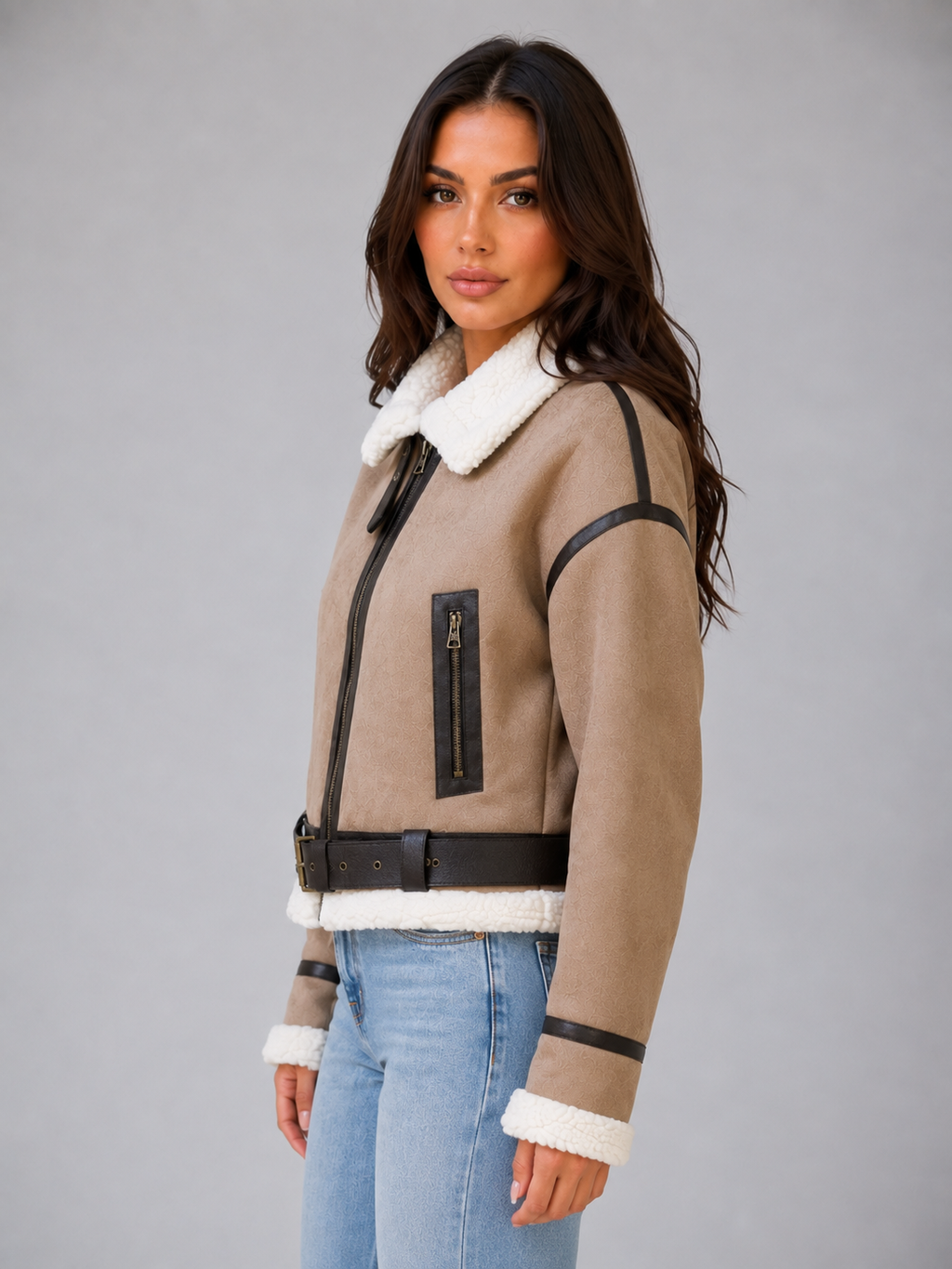 Kacob | Cropped Aviator Jacket