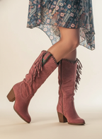 kacob womens fringe trim slouch western boots