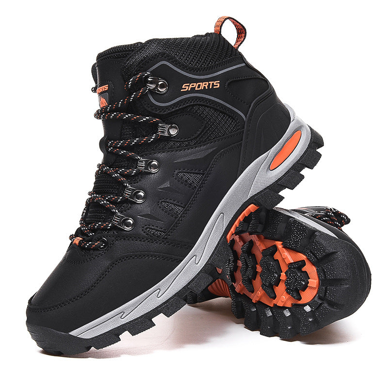 Men's Waterproof Mid Height Safety Work Boots with Durable Sole