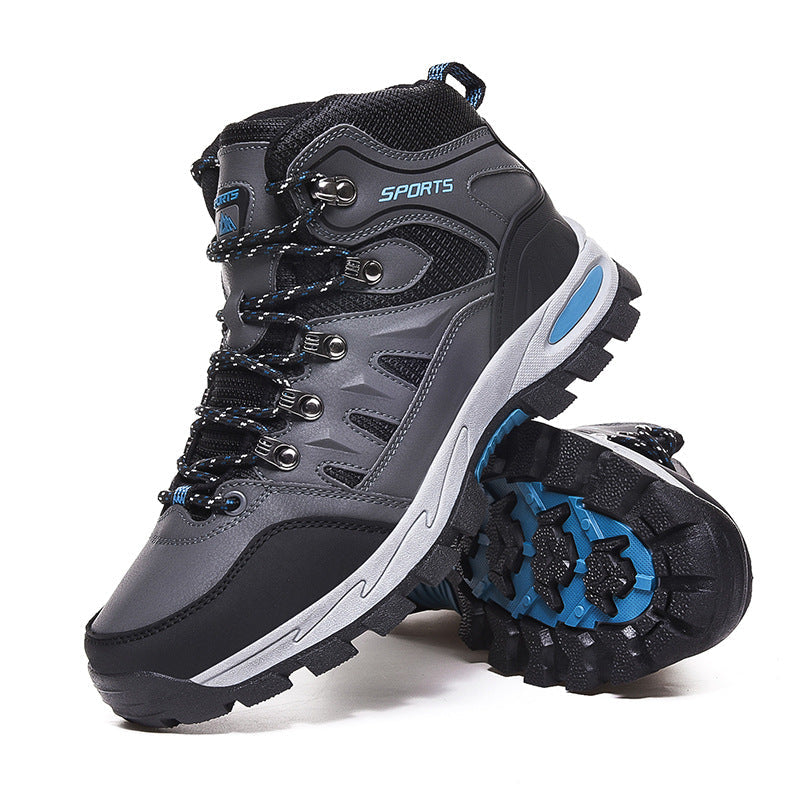 Men's Waterproof Mid Height Safety Work Boots with Durable Sole