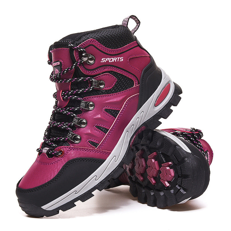 Men's Waterproof Mid Height Safety Work Boots with Durable Sole