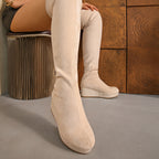 kacob womens stretch wedge over the knee boots