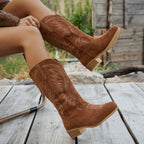 kacob womens classic embroidered western boots