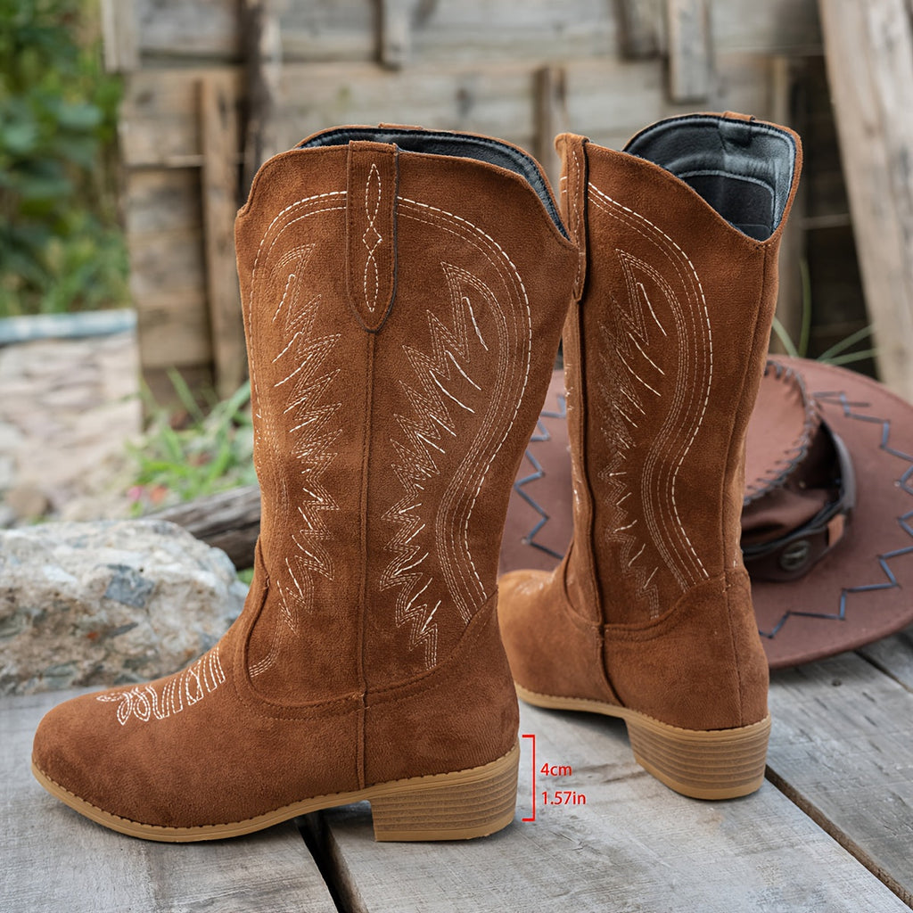 kacob womens classic embroidered western boots