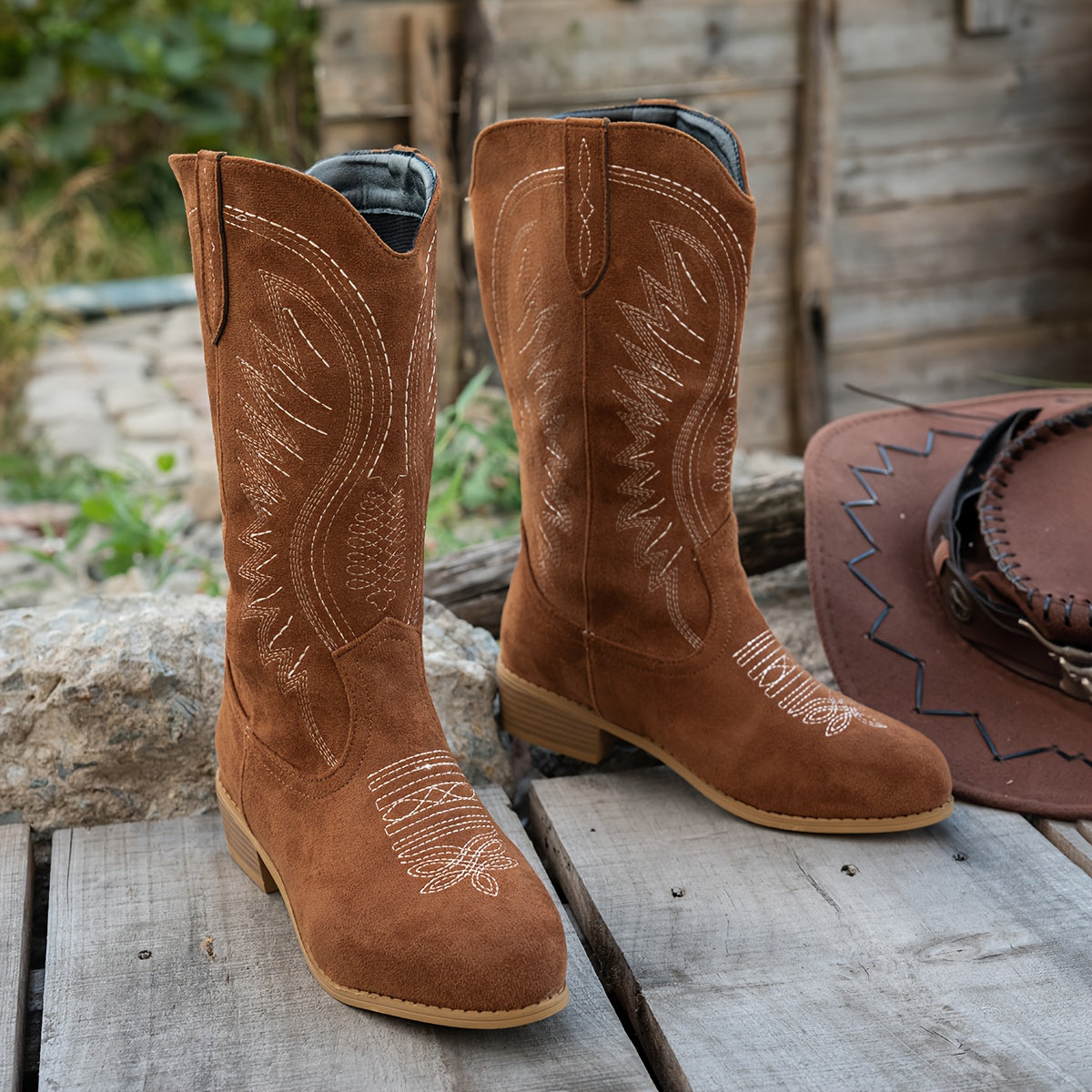 kacob womens classic embroidered western boots
