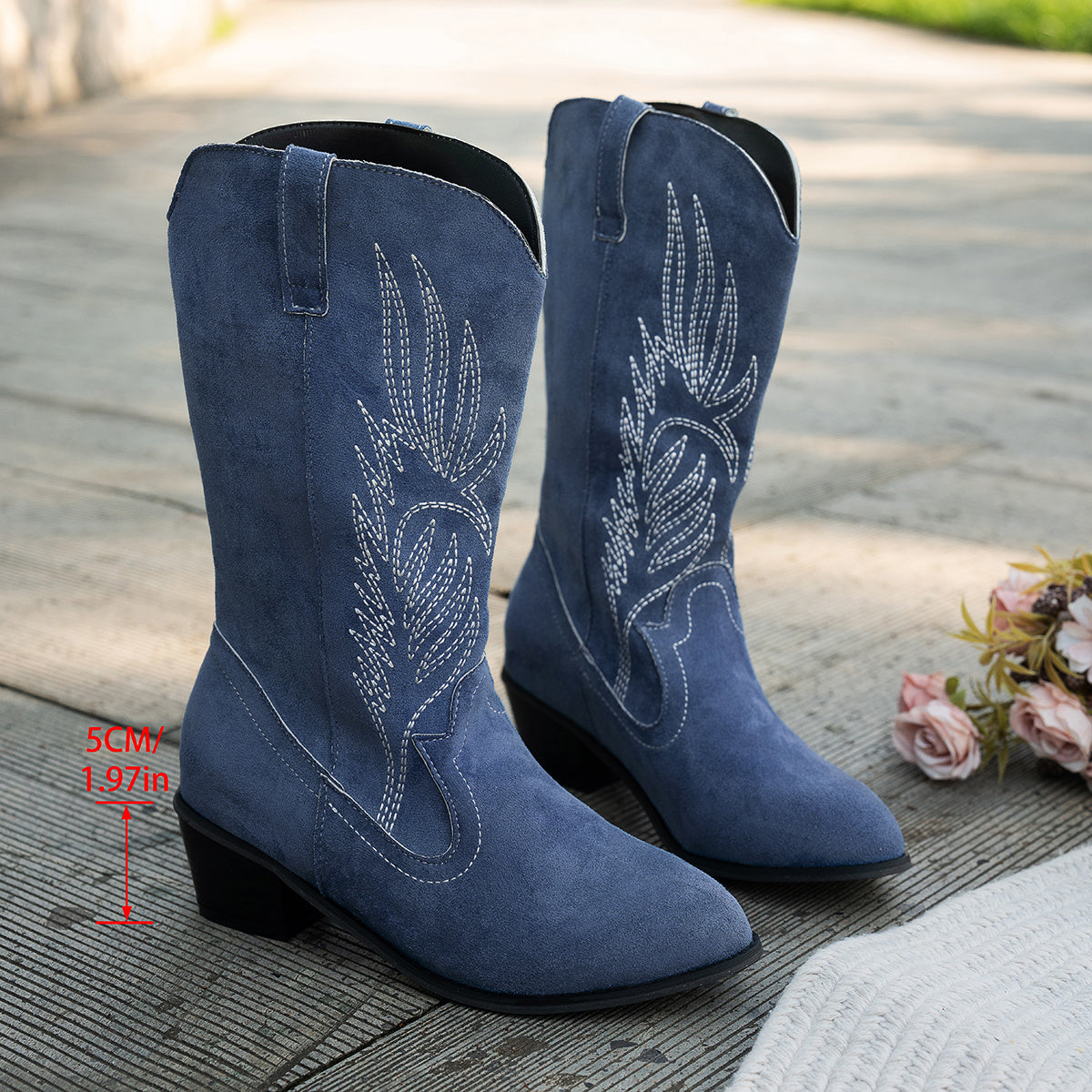 kacob womens feather stitch western boots