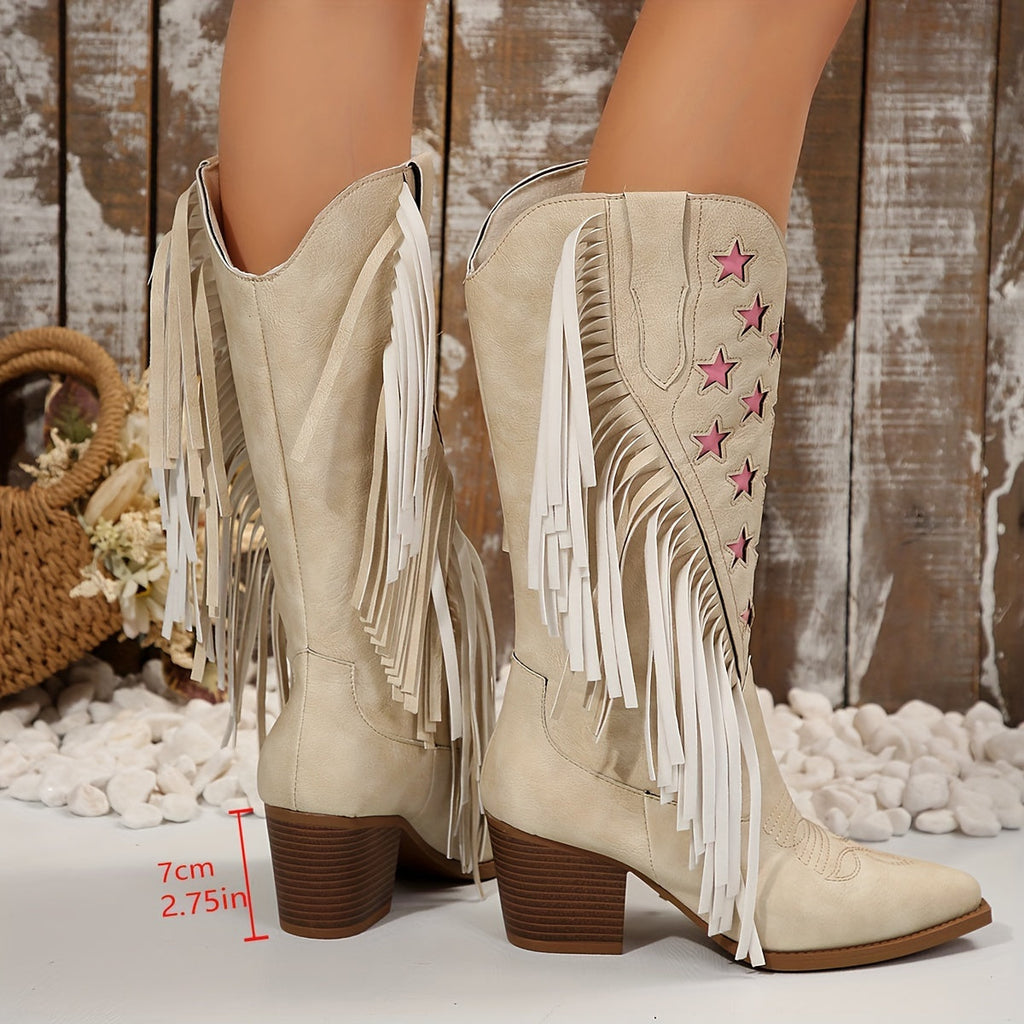 kacob womens fringe wide calf cowboy boots