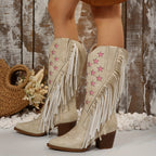 kacob womens fringe wide calf cowboy boots