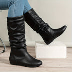 kacob womens everyday ruched calf boots