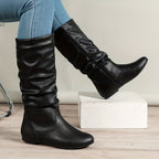 kacob womens everyday ruched calf boots