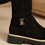 kacob womens lug sole knee high boots