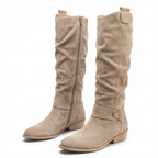 kacob womens strap detail slouch knee high boots