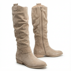 kacob womens strap detail slouch knee high boots