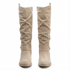 kacob womens strap detail slouch knee high boots