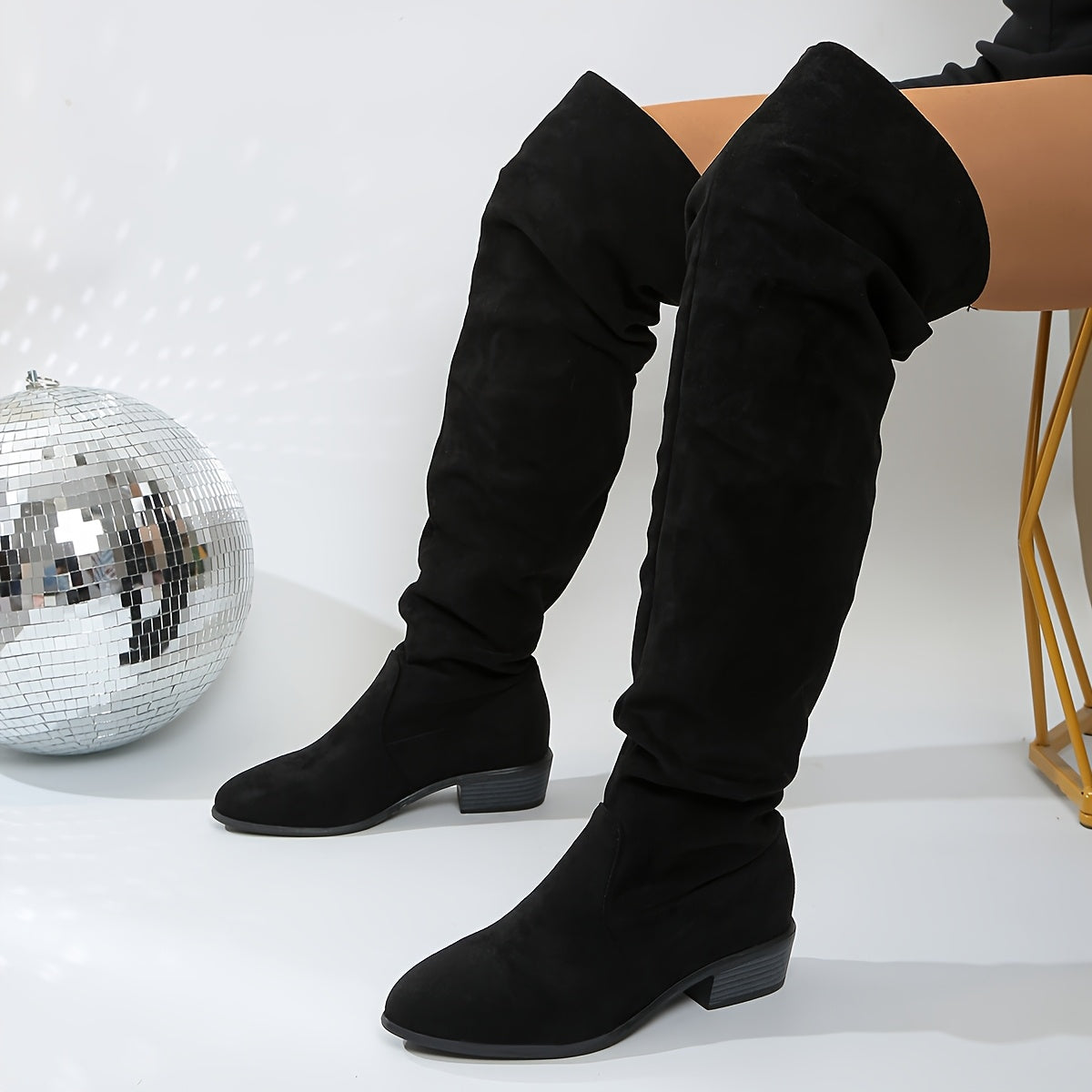 kacob womens slouch over the knee boots