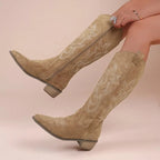 kacob womens stitch detail western cowboy boots