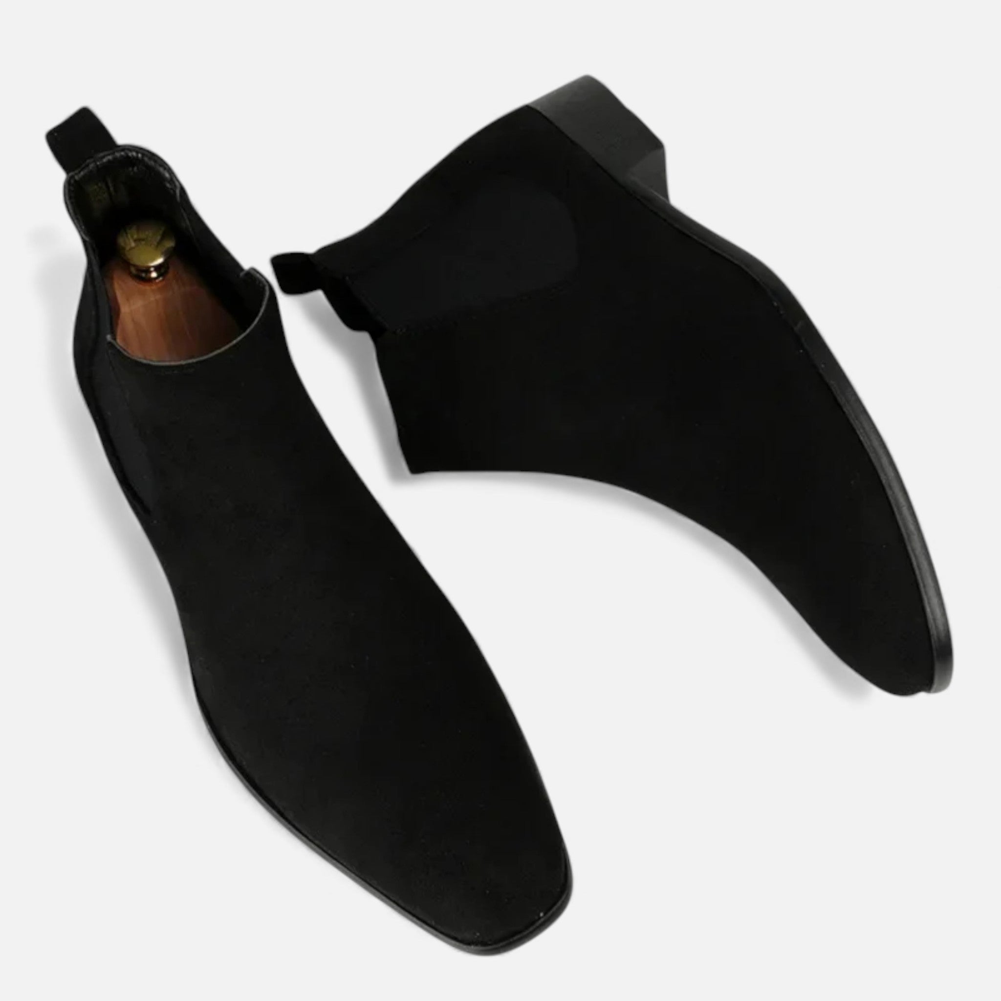 Kacob | Men's Suede Chelsea Boots Square Toe