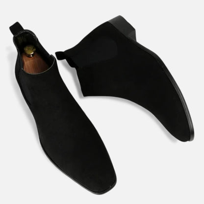 Kacob | Mens Suede Chelsea Boots Square Toe