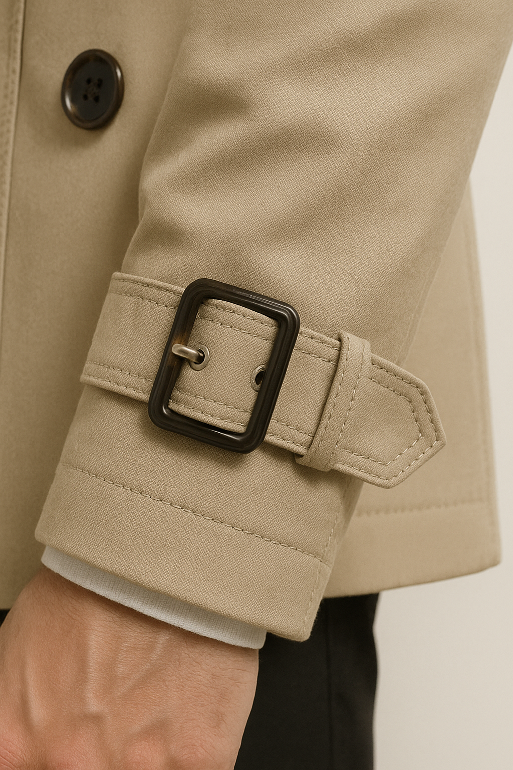 Kacob | Men's Double-Breasted Trench Coat