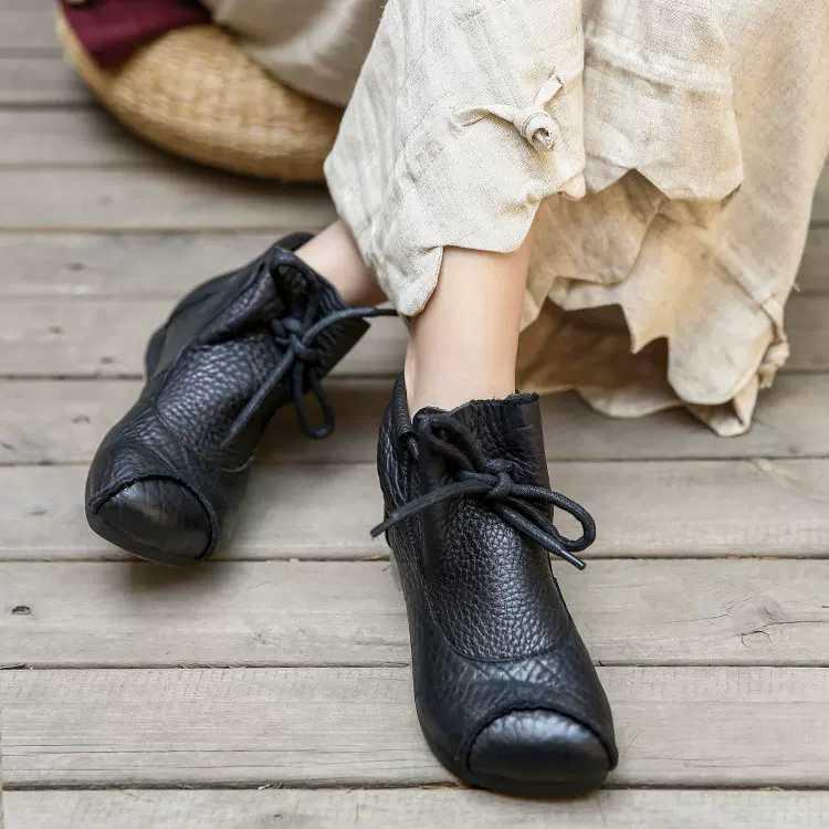 kacob womens lace up casual ankle boots