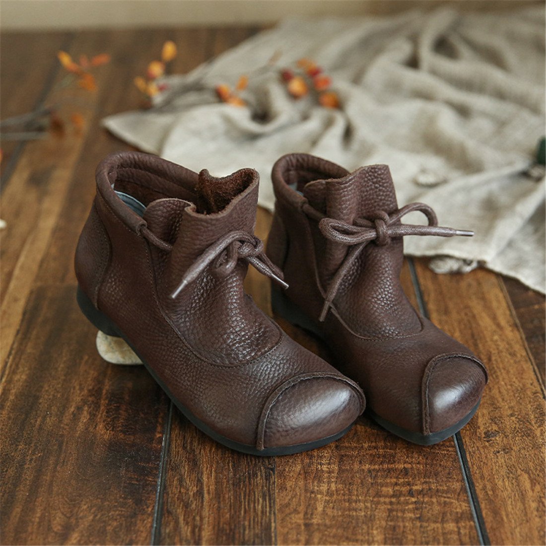 kacob womens lace up casual ankle boots