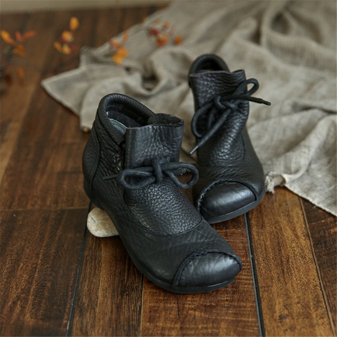 kacob womens lace up casual ankle boots