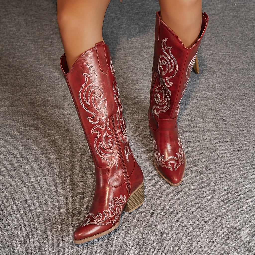 kacob womens embroidered western cowboy boots