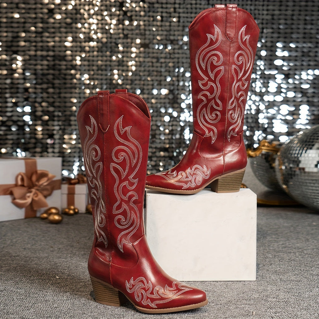 kacob womens embroidered western cowboy boots