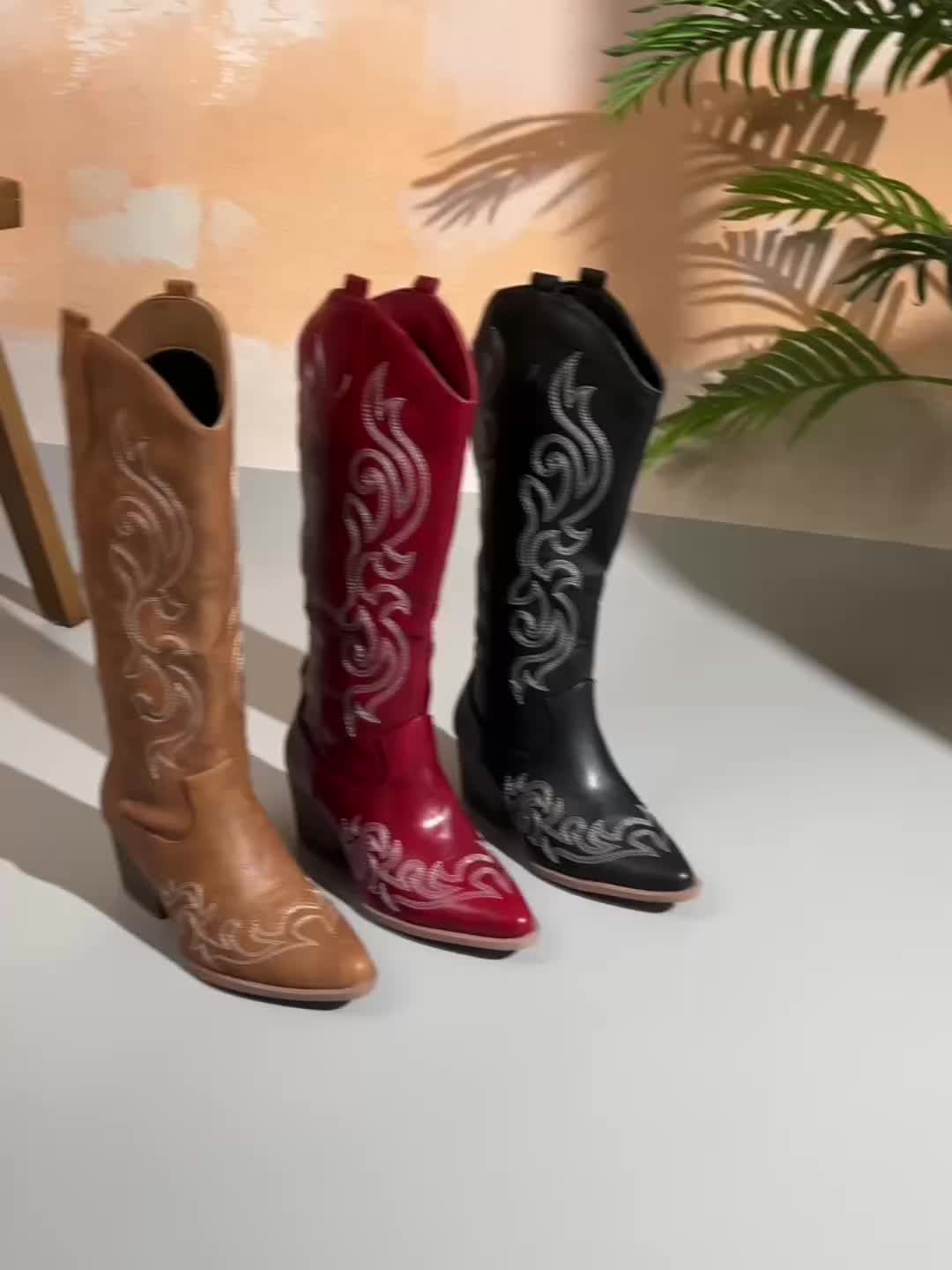 kacob womens embroidered western cowboy boots