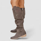 kacob womens ruched knee high boots