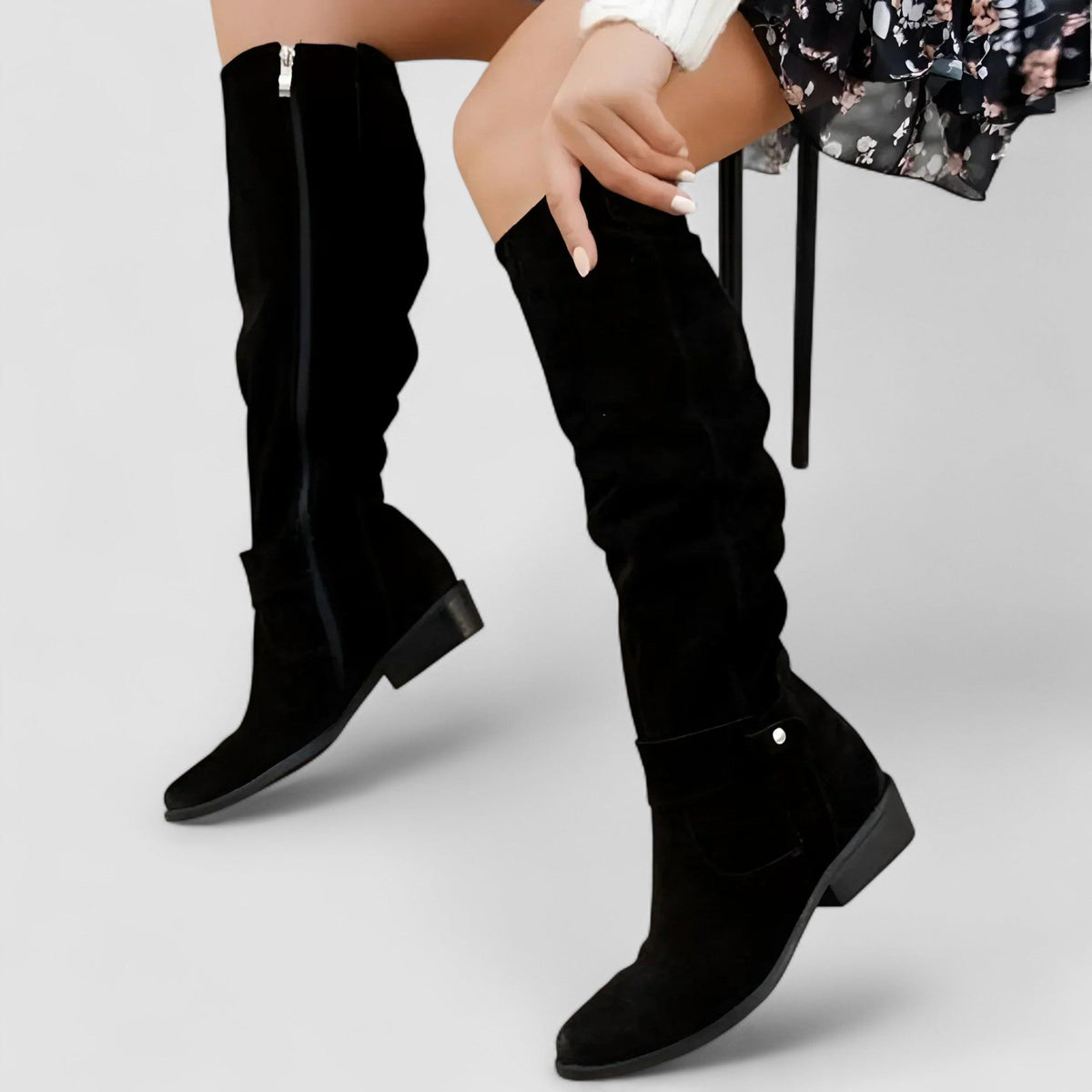 kacob womens ruched knee high boots