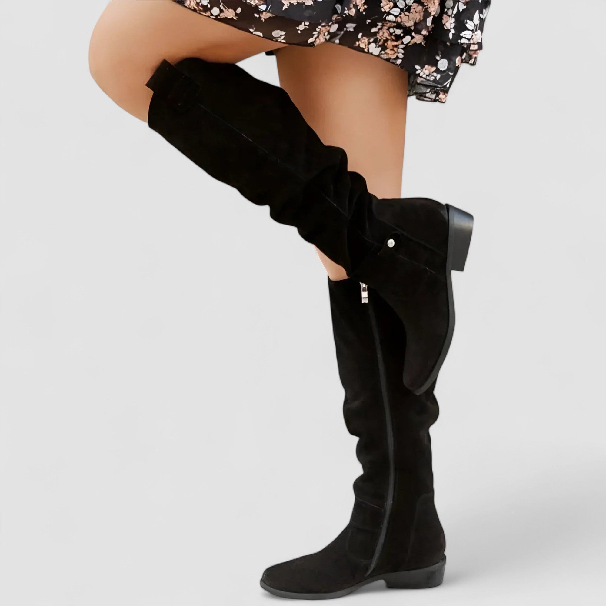 Kacob | Slouchy Suede Knee-High Boots