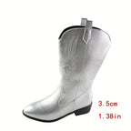 kacob womens shimmer finish western boots