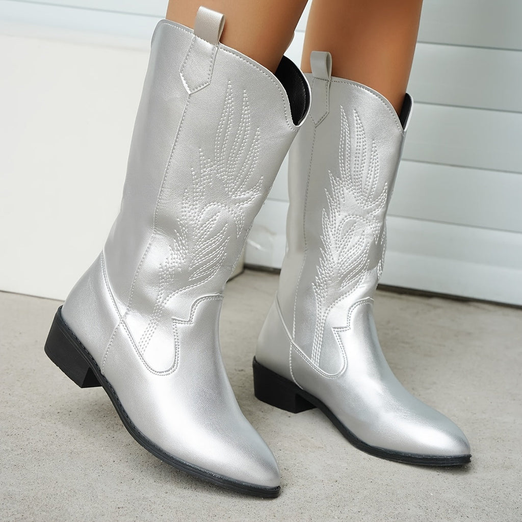kacob womens shimmer finish western boots