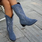 kacob womens feather stitch western boots
