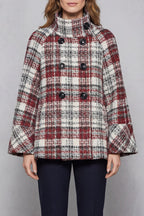 Kacob | Check Wool Cape Coat