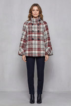 Kacob | Check Wool Cape Coat
