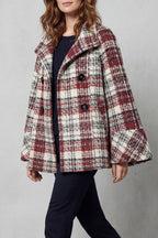 Kacob | Check Wool Cape Coat