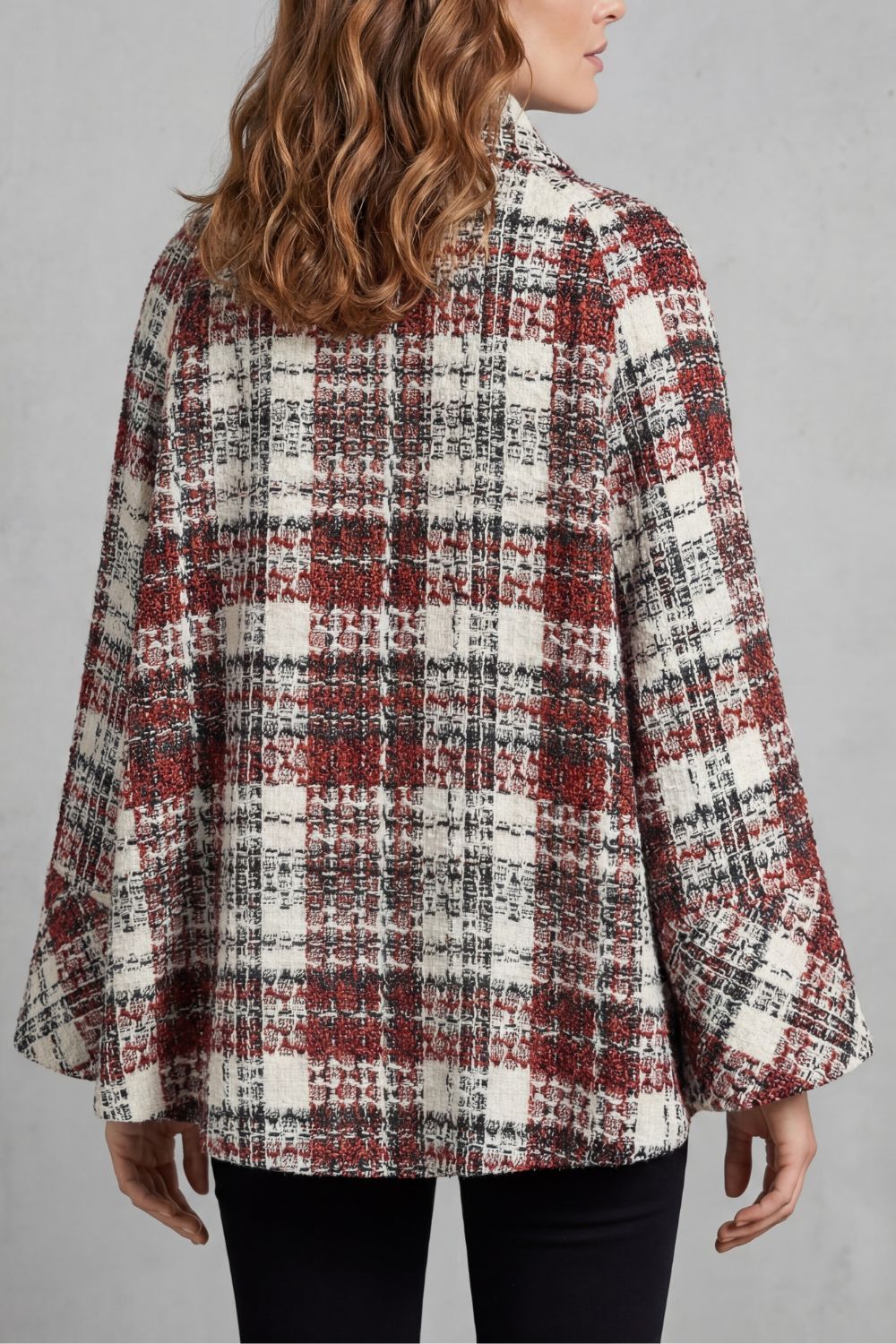 Kacob | Check Wool Cape Coat